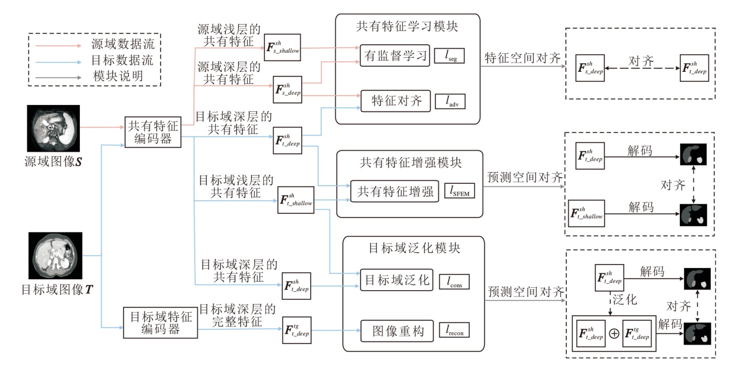 基于目标域增强表示的医学图像无监督跨域分割方法